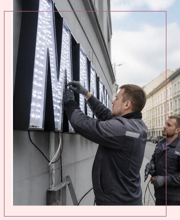 Изготовление и монтаж светодиодных LED вывесок в Камне-на-Оби